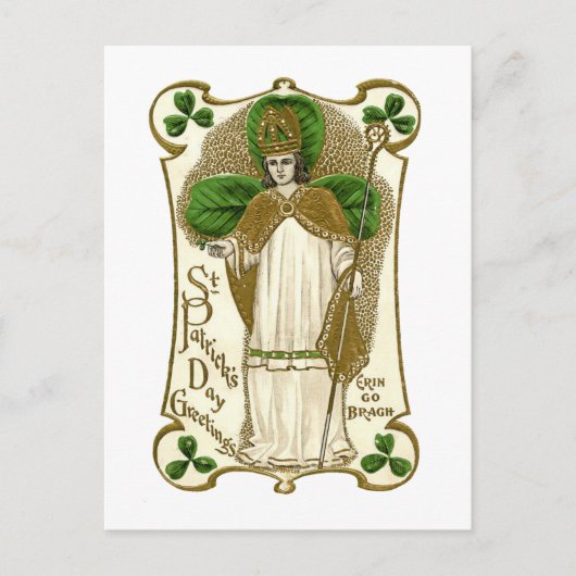 Victorianischer St. Patricks Day Postkarte (Vorderseite)