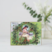 Victorianischer St. Patrick's Day Postkarte (Stehend Vorderseite)