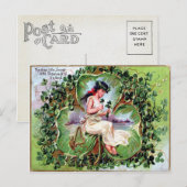 Victorianischer St. Patrick's Day Postkarte (Vorne/Hinten)