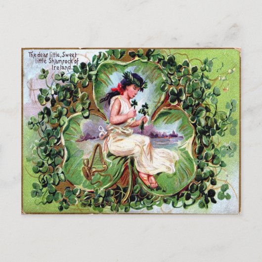 Victorianischer St. Patrick's Day Postkarte (Vorderseite)