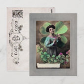 Victorianischer St. Patrick's Day Postkarte (Vorne/Hinten)