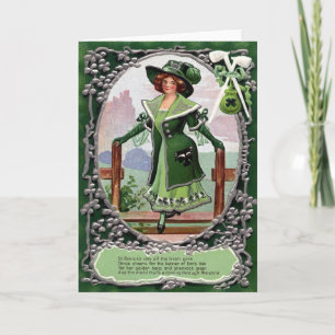 Victorianischer St. Patricks Tag Karte