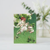 Victorianischer St. Patricks Tag Postkarte (Stehend Vorderseite)