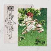 Victorianischer St. Patricks Tag Postkarte (Vorne/Hinten)
