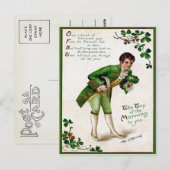 Victorianischer St. Patricks Tag Postkarte (Vorne/Hinten)