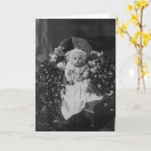 Victorianischer Todesfoto Karte (Gelbe Blume)