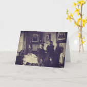 Victorianischer Todesfoto Karte (Gelbe Blume)