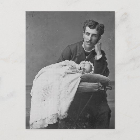 Victorianischer Todesfoto Postkarte (Vorderseite)