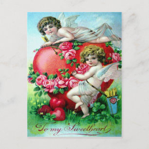 Victorianischer Valentinstag Feiertagspostkarte