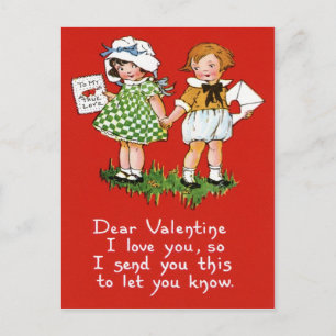 Victorianischer Valentinstag Feiertagspostkarte