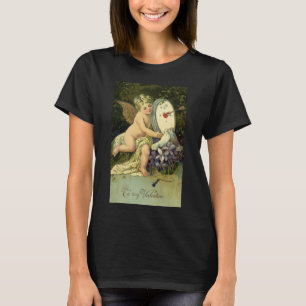 Victorianischer Valentinstag, Vintage Engel Liebes T-Shirt