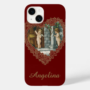 Victorianischer Valentinstag, Vintage-Engel mit Br Case-Mate iPhone Hülle
