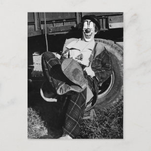 Victorianischer verrückter lustiger Penner Clown Postkarte