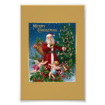 Victorianischer Weihnachtsmann & Cherubs Frohe Wei