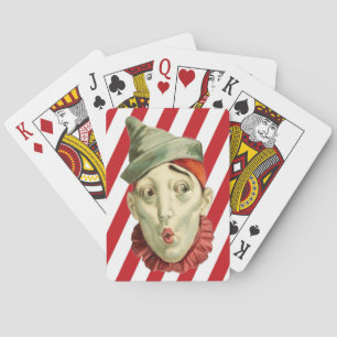 Victorianischer Zirkusclown-Spielkarten Spielkarten