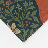 Victorianisches Weihnachts-Tier- und Botanik- Fleecedecke (Ecke)