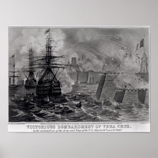 Victorious Bombardment of Vera Cruz Poster (Vorne)