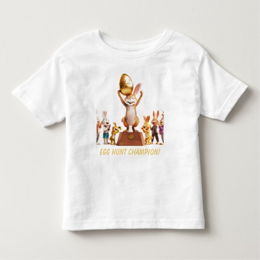 Victorious Bunny Egg Hunt Champion Kleinkind T-shirt (Vorderseite)