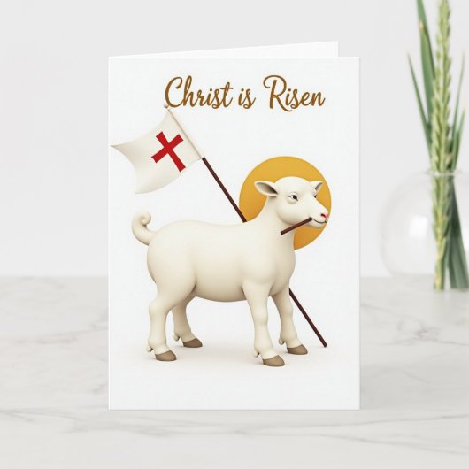 Victorious Sheep Celebration Card Karte (Vorderseite)
