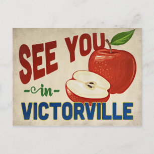 Victorville Kalifornien Apfel - Vintage Reise Postkarte