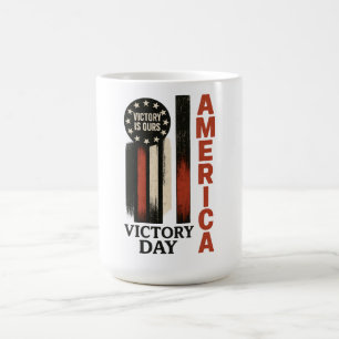 Victory Day Patriotisches Distressed USA Kunstwerk Kaffeetasse