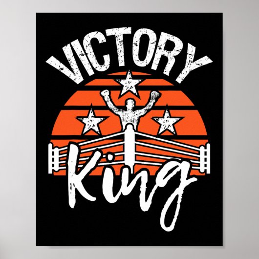 Victory King - Boxfan Fitnessstudio Boxer Kickboxe Poster (Vorne)