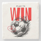 Victory Mindset Soccer Steinuntersetzer - Spiel bi (Vorderseite)