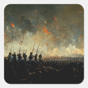 Victory Quadratischer Aufkleber