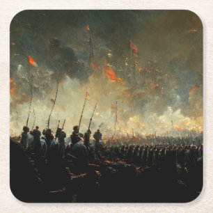 Victory Rechteckiger Pappuntersetzer