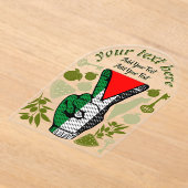 Victory Sign Hand Resistance Red Triangle Symbol Acryleinladungen (Ablage )