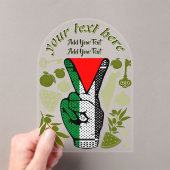 Victory Sign Hand Resistance Red Triangle Symbol Acryleinladungen (Insitu (Handheld))