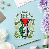 Victory Sign Hand Resistance Red Triangle Symbol Acryleinladungen (Insitu (Hochzeit))