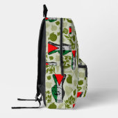 Victory Sign Hand Resistance Red Triangle Symbol Bedruckter Rucksack (Links)