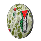 Victory Sign Hand Resistance Red Triangle Symbol Dartscheibe (Vorderseite rechts)