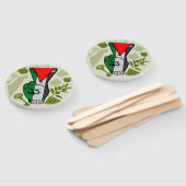 Victory Sign Hand Resistance Red Triangle Symbol Fächer (Non-assembled)