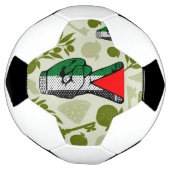 Victory Sign Hand Resistance Red Triangle Symbol Fußball (Gedreht)