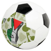 Victory Sign Hand Resistance Red Triangle Symbol Fußball (Dreiviertel)