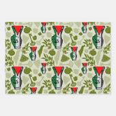 Victory Sign Hand Resistance Red Triangle Symbol Geschenkpapier Set (Vorderseite)