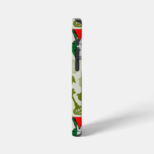 Victory Sign Hand Resistance Red Triangle Symbol iPhone Hülle (Linke Seite)