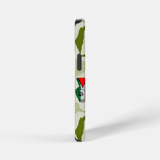 Victory Sign Hand Resistance Red Triangle Symbol iPhone Hülle (Rechte Seite)