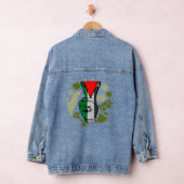 Victory Sign Hand Resistance Red Triangle Symbol Jeansjacke (Hangar)