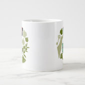 Victory Sign Hand Resistance Red Triangle Symbol Jumbo-Tasse (Vorderseite)