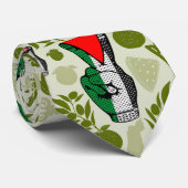 Victory Sign Hand Resistance Red Triangle Symbol Krawatte (Gerollt)