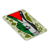 Victory Sign Hand Resistance Red Triangle Symbol Magnet (Rechte Seite)