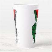 Victory Sign Hand Resistance Red Triangle Symbol Milchtasse (Vorderseite)