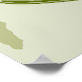 Victory Sign Hand Resistance Red Triangle Symbol Poster (Ecke)