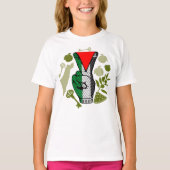 Victory Sign Hand Resistance Red Triangle Symbol T-Shirt (Vorderseite)