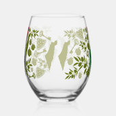 Victory Sign Hand Resistance Red Triangle Symbol Weinglas Ohne Stiel (Rechts)