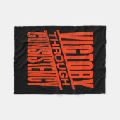 Victory Through Consistency Motivational Insration Fleecedecke (Vorderseite (Horizontal))