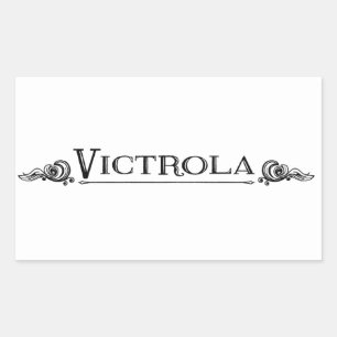 Victrola-rechteckige Aufkleber